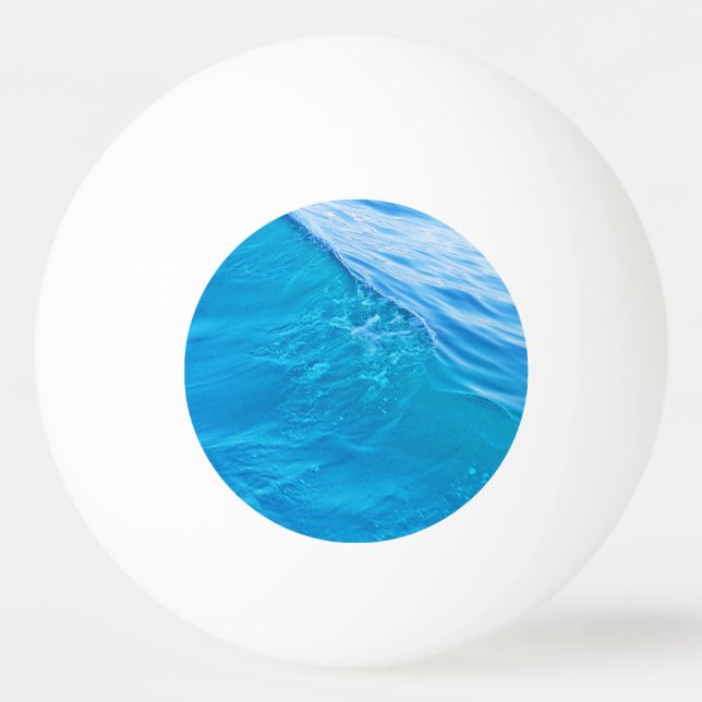 Balle De Ping Pong vague d'eau bleue (Devant)