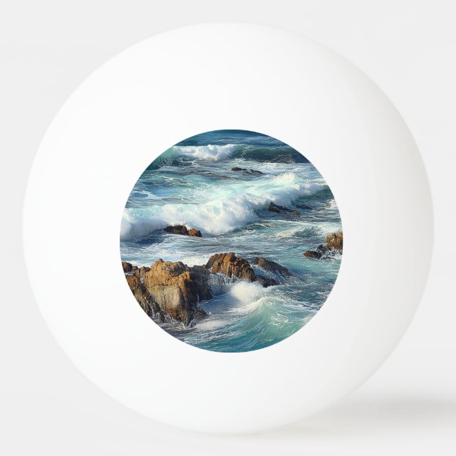 Balle De Ping Pong Vagues de l'océan Pacifique (Devant)