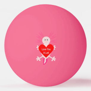 Balle De Ping Pong Valentines Jour Amour Coeur Axolotl