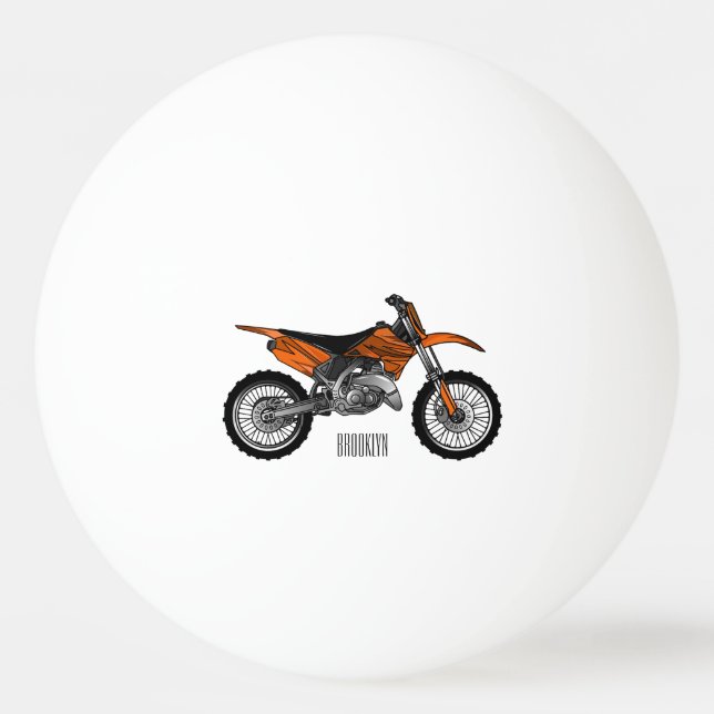 Balle De Ping Pong Vélo droit hors route moto / motocross dessin anim (Devant)