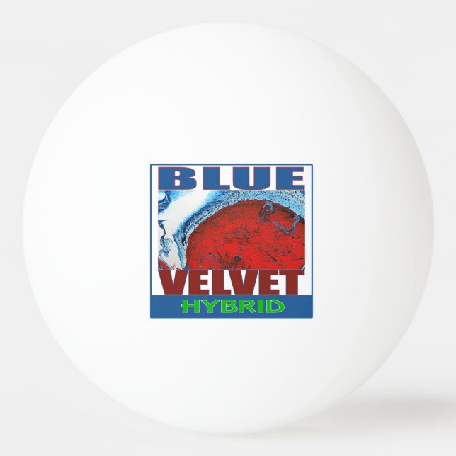 BALLE DE PING PONG VELVET BLEU HYBRIDE (Devant)