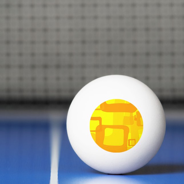 Balle De Ping Pong Vibrant Sunshine Flow – Formes d'Art Abstrait Mode (Filet)