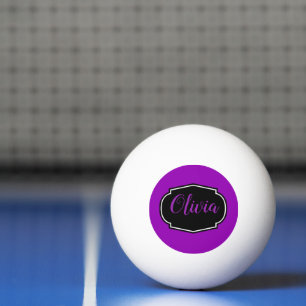 Balle De Ping Pong Vibrant, Violet Gras Personnalisé
