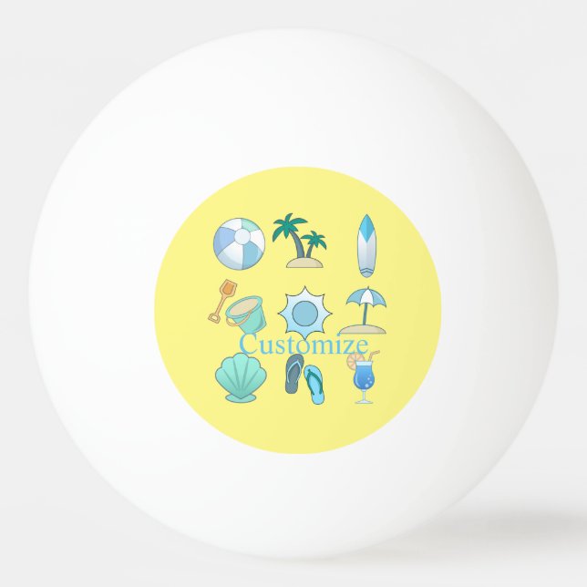 Balle De Ping Pong Vie sur la plage Thunder_Cove (Devant)