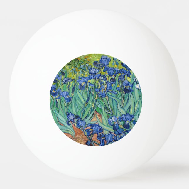 Balle De Ping Pong Vincent Van Gogh - Iris (Devant)