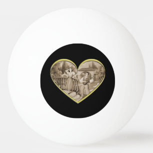 Balle De Ping Pong Vintage couple Romance, homme et femme amour