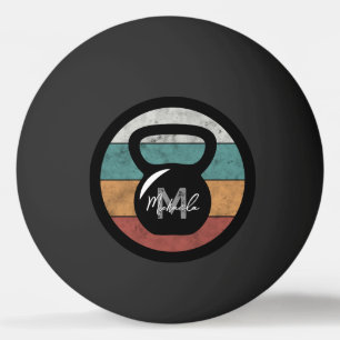 Balle De Ping Pong Vintage kettlebell personnalisé nom monographique