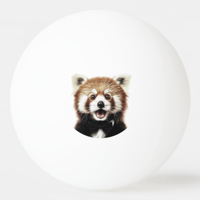 Balle De Ping Pong Visage de panda roux (Devant)