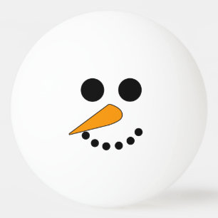 Balle De Ping Pong Visage de Snowman souriant