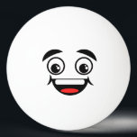 Balle De Ping Pong Visage joyeux<br><div class="desc">mignon comique super heureux émoji Face à face de la balle de ping-pong</div>