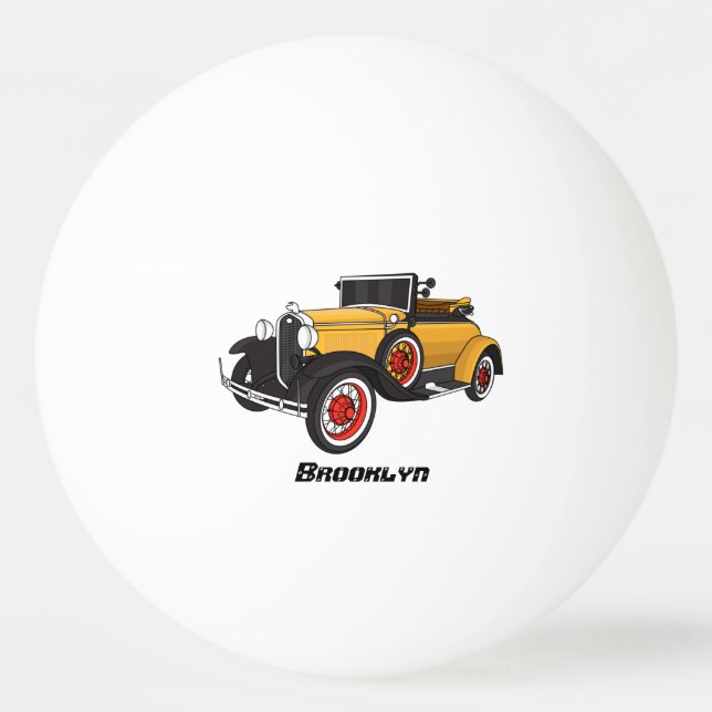 Balle De Ping Pong Voiture jaune classique 1931 (Devant)