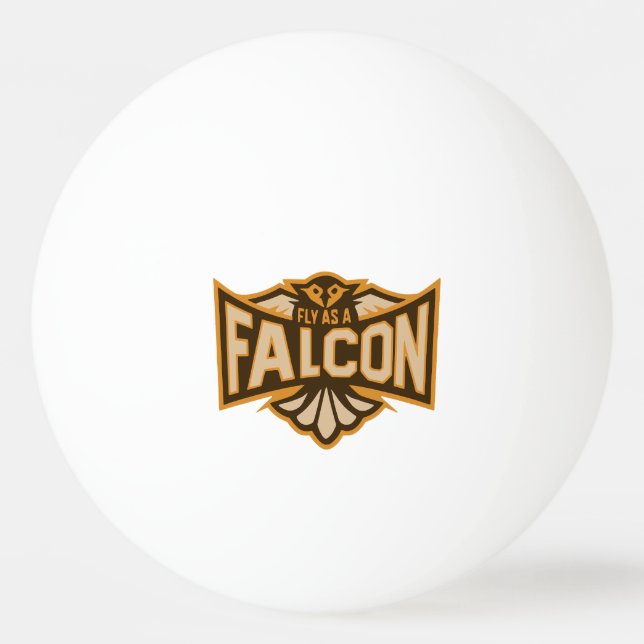Balle De Ping Pong Voler comme un faucon sépia (Devant)