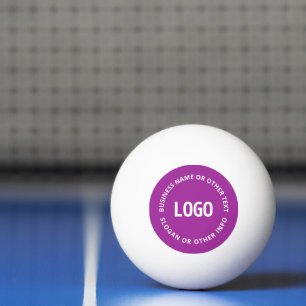 Balle De Ping Pong Votre logo et votre texte personnalisable   Violet