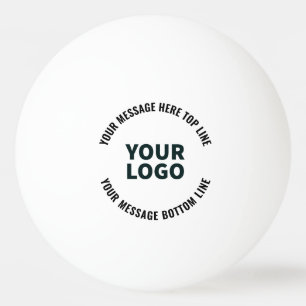 Balle De Ping Pong Votre logo ou image Texte éditable gras
