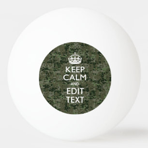 Balle De Ping Pong Votre propre texte Camo numérique Woodland Gardez
