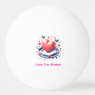 Balle De Ping Pong Watercolor Heart Ping Pong Ball - Unique Personali