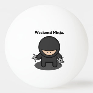 Balle De Ping Pong Weekend Ninja Cute Funny Fighter Cartoon