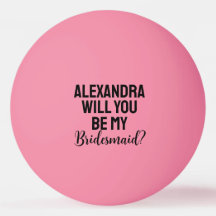 Will You Be My Bridesmaid Proposal Modern Pink