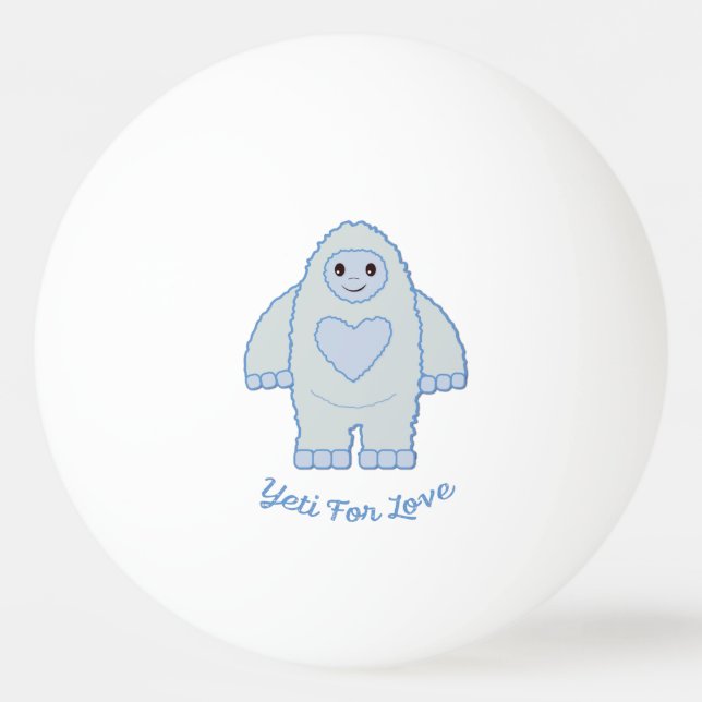 Balle De Ping Pong Yeti pour l'amour (Devant)