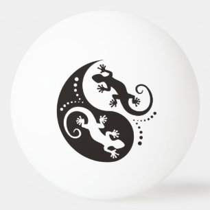 Balle De Ping Pong YIN & YANG Geckos black + your background & idea