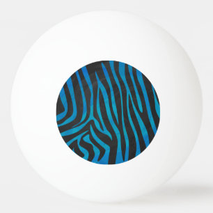 Balle De Ping Pong Zebra Black et Blue Print