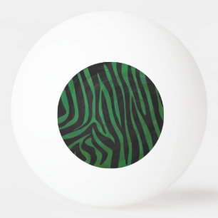 Balle De Ping Pong Zebra Black et Green Print