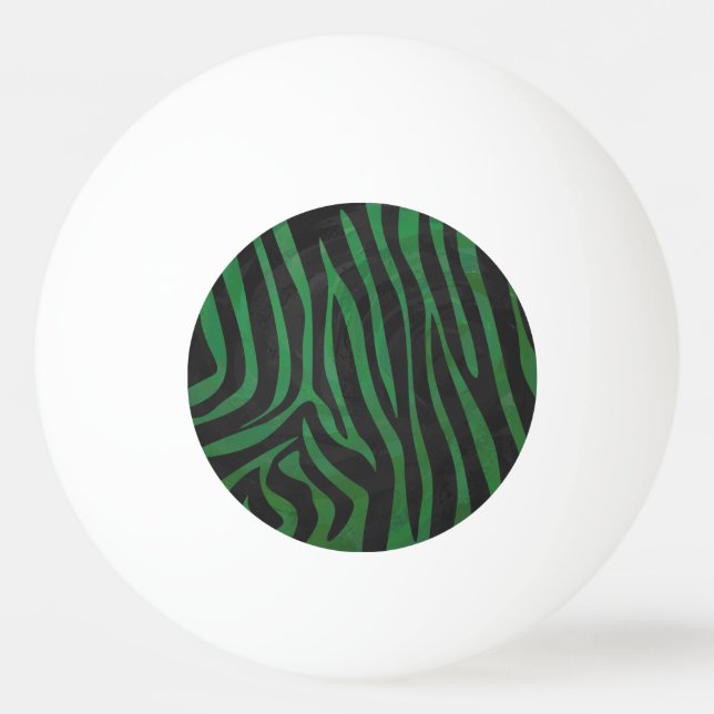 Balle De Ping Pong Zebra Black et Green Print (Devant)