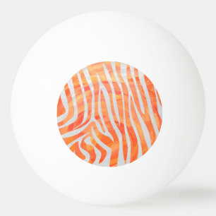 Balle De Ping Pong Zebra Orange and White Print