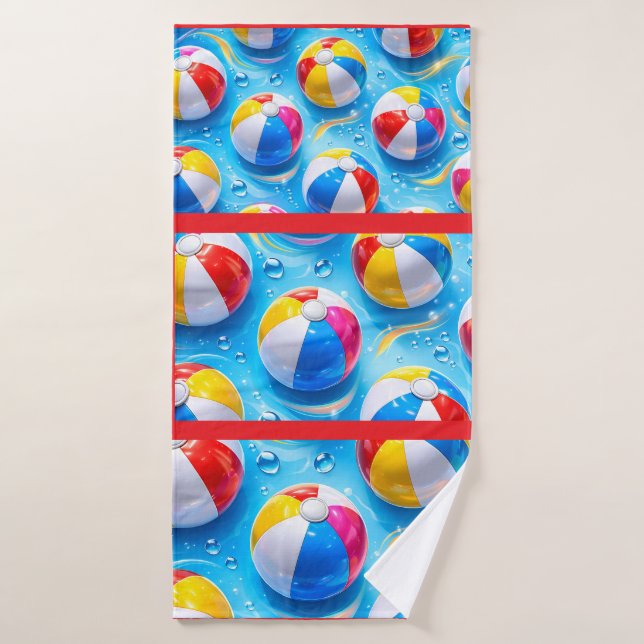 Balle de plage premium splash d'été à main (Serviette de bain)