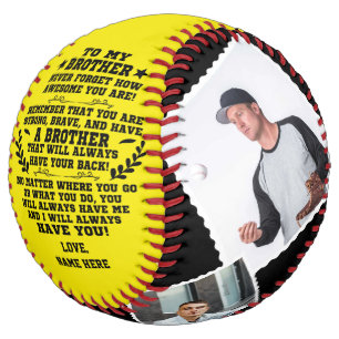 Balle De Softball À Mon Frère cadeau De Frère avec Photo personnalis