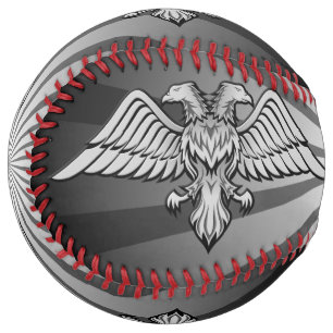 Balle De Softball Aigle gris à deux têtes