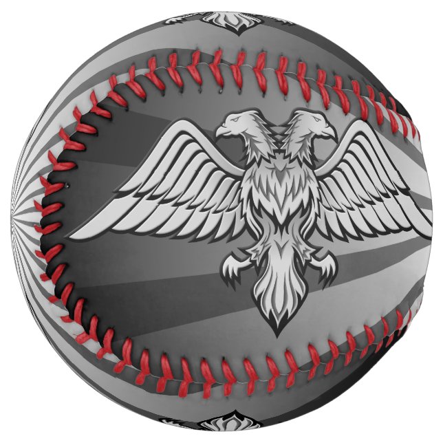 Balle De Softball Aigle gris à deux têtes (Devant gauche)