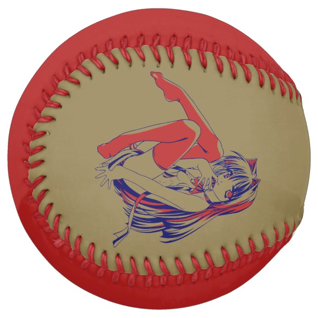 Balle De Softball Américain Manga Neko Catgirl Kawaii Anime (Devant gauche)