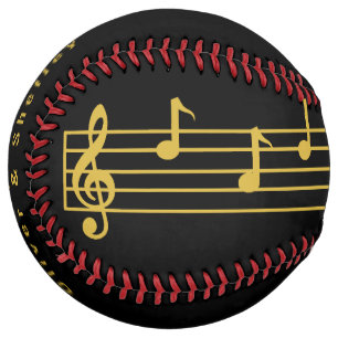 BALLE DE SOFTBALL AMOUR DE MUSIQUE PAPA DON NOTES DE MUSIQUE D.A.D O
