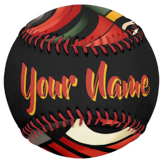 Balle De Softball Amour Tribal Africain (personnaliser)