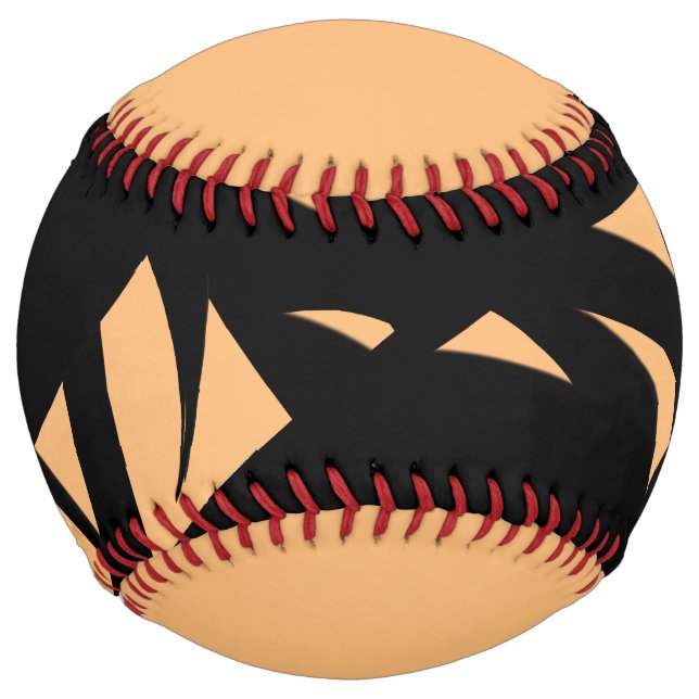 Balle De Softball Appréciable Pêche d'Art Moderne / Noir (Devant)