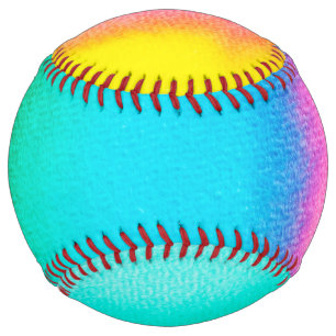 Balle De Softball Arc-en-ciel
