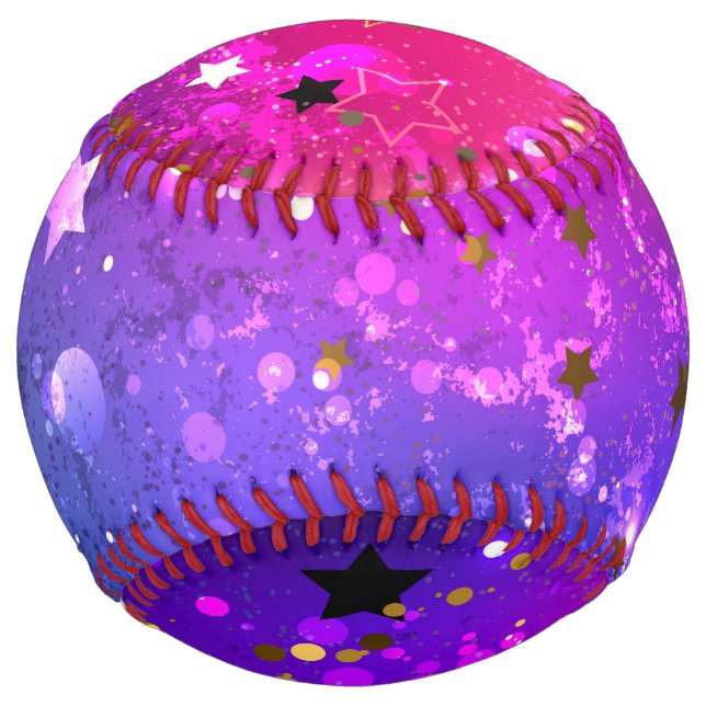 Balle De Softball Arrière - plan rose brillant (Devant)