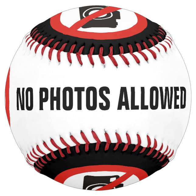 Balle De Softball Aucune photo autorisée (Devant)