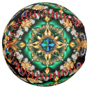 balle de softball avec design brésilien