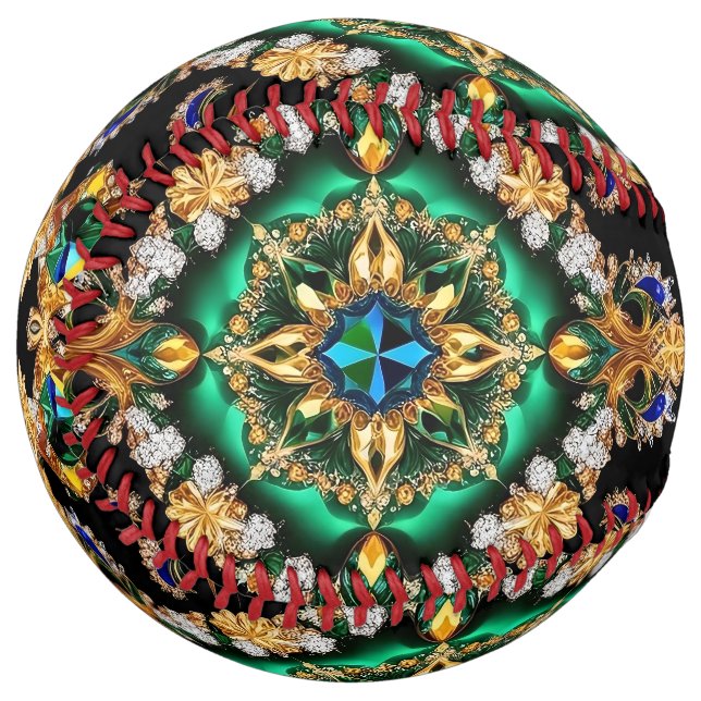 balle de softball avec design brésilien (Devant gauche)