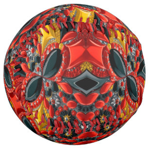 balle de softball avec design couleur Allemagne