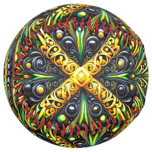 Balle de softball avec design Jamaïcain