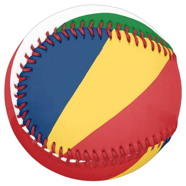 Balle de softball avec Seychelles Coloris Design (Devant gauche)