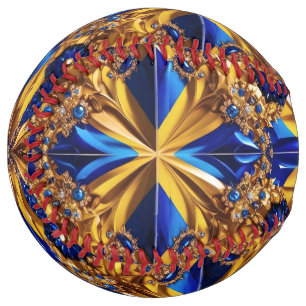 Balle de softball avec Suède Couleurs Design