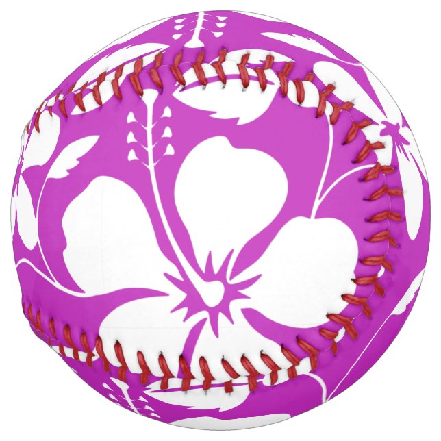 BALLE DE SOFTBALL BAIE HULA HAWAIENNE (HIBISCUS) (Dos gauche)