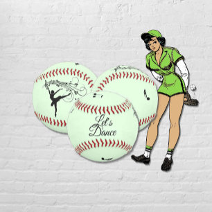 Balle De Softball Ballerina Danse avec Musique Vert