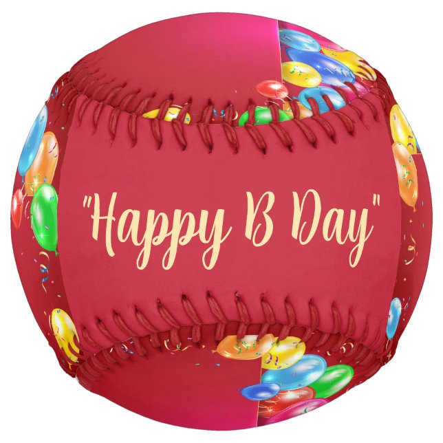 Balle De Softball Ballon de Joyeux Anniversaire  (A birthday home run!)