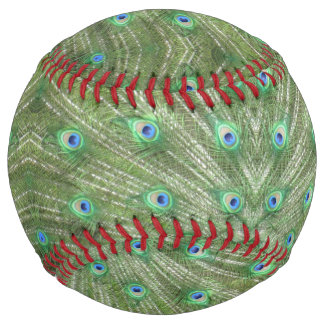 Balle De Softball Baseball - Plumes Peacock