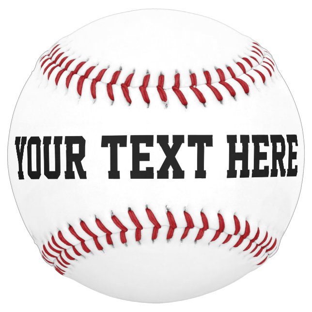 BALLE DE SOFTBALL BASEBALL SUR MESURE  (Devant)